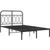 Kovový rám postele s čelem 120 x 200 cm [377115] (Barva Černá)