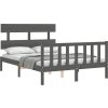 Rám postele s čelem Small Double masivní dřevo [3193245] (Barva Černá)