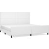 Rám postele s čelem 200x200 cm umělá kůže [3125470] (Barva Bílá)