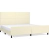 Rám postele s čelem 200x200 cm umělá kůže [3125470] (Barva Bílá)