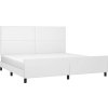 Rám postele s čelem 200x200 cm umělá kůže [3125470] (Barva Bílá)