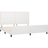 Rám postele s čelem 200x200 cm umělá kůže [3125470] (Barva Bílá)