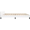Rám postele s čelem 200x200 cm umělá kůže [3125470] (Barva Bílá)