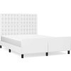 Rám postele s čelem 140x190 cm umělá kůže [3125568] (Barva Bílá)