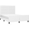 Rám postele s čelem 140x190 cm umělá kůže [3125568] (Barva Bílá)