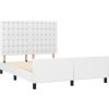Rám postele s čelem 140x190 cm umělá kůže [3125568] (Barva Bílá)