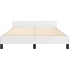 Rám postele s čelem 140x190 cm umělá kůže [3125568] (Barva Bílá)