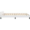 Rám postele s čelem 140x190 cm umělá kůže [3125568] (Barva Bílá)