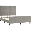 Rám postele s čelem 140x190 cm samet [3125873] (Barva Světle šedá)
