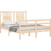 Rám postele s čelem Double masivní dřevo [3194547] (Barva Bílá)