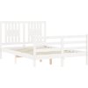 Rám postele s čelem Double masivní dřevo [3194547] (Barva Bílá)