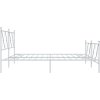 Kovový rám postele s hlavovým a nožním čelem 183 x 213 cm [376574] (Barva Bílá)
