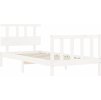Rám postele s čelem Single masivní dřevo [3193302] (Barva Bílá)