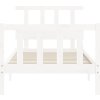 Rám postele s čelem Single masivní dřevo [3193302] (Barva Bílá)