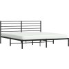 Kovový rám postele s čelem 180 x 200 cm [352323] (Barva Černá)
