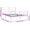 Rám postele s čelem 160 x 200 cm masivní dřevo [3194648] (Barva Šedá)