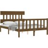 Rám postele s čelem Small Double masivní dřevo [3193309] (Barva medová hnědá)