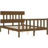 Rám postele s čelem Small Double masivní dřevo [3193309] (Barva medová hnědá)