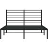Kovový rám postele s čelem 150 x 200 cm [352321] (Barva Černá)