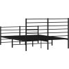 Kovový rám postele s hlavovým a nožním čelem 160 x 200 cm [352340] (Barva Černá)