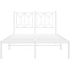 Kovový rám postele s čelem 120 x 200 cm [376175] (Barva Bílá)