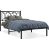Kovový rám postele s čelem 107 x 203 cm [376124] (Barva Černá)