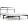 Kovový rám postele s čelem 160 x 200 cm [352581] (Barva Černá)