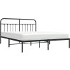 Kovový rám postele s čelem 160 x 200 cm [352581] (Barva Černá)