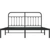 Kovový rám postele s čelem 160 x 200 cm [352581] (Barva Černá)