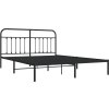 Kovový rám postele s čelem 160 x 200 cm [352581] (Barva Černá)