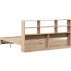 Postel s knihovnou bez matrace 180x200 cm masivní borovice [3322400] (Barva Bílá)