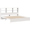 Postel s knihovnou bez matrace 180x200 cm masivní borovice [3322400] (Barva Bílá)