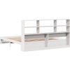 Postel s knihovnou bez matrace 180x200 cm masivní borovice [3322400] (Barva Bílá)