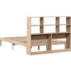 Postel s knihovnou bez matrace 140x200 cm masivní borovice [3321588] (Barva Bílá)