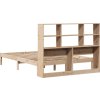 Postel s knihovnou bez matrace 120x200 cm masivní borovice [3321586] (Barva Bílá)