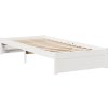 Postel s knihovnou bez matrace 90x200 cm masivní borovice [3322414] (Barva Bílá)