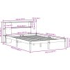 Postel s knihovnou bez matrace 140x190 cm masivní borovice [3321537] (Barva Bílá)