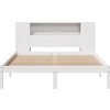 Postel s knihovnou bez matrace 140x190 cm masivní borovice [3321537] (Barva Bílá)