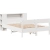 Postel s knihovnou bez matrace 135x190 cm masivní borovice [3322958] (Barva Bílá)