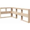 Postel s knihovnou bez matrace 90x190 cm masivní borovice [3324367] (Barva Bílá)