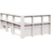 Postel s knihovnou bez matrace 90x190 cm masivní borovice [3324367] (Barva Bílá)