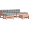 6dílná zahradní souprava s poduškami medově hnědá masivní dřevo [3185908] (Barva Šedá borovice)