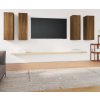 TV skříňky 4 ks 30,5 x 30 x 90 cm kompozitní dřevo [3078951] (Barva Šedá)
