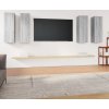 TV skříňky 4 ks 30,5 x 30 x 90 cm kompozitní dřevo [3078951] (Barva Šedá)