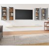 TV skříňky 4 ks 30,5 x 30 x 90 cm kompozitní dřevo [3078951] (Barva Šedá)