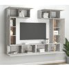 6dílný set TV skříněk kompozitní dřevo [3114465] (Barva Betonová šedá)