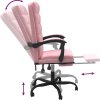 Polohovací kancelářská židle samet [349651] (Barva Růžová)