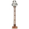 Stojací lampa masivní mangovníkové dřevo E27 [320580] (Barva Mosaz)