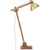 Stojací lampa masivní mangovníkové dřevo E27 [320580] (Barva Mosaz)