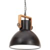 Industriální závěsné svítidlo 25 W kulaté 40 cm E27 [320535] (Barva Černá)